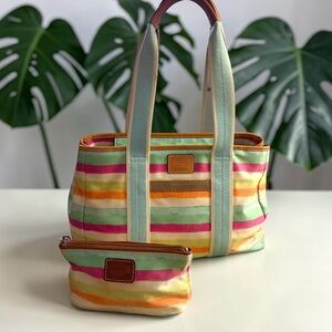 Coach Hampton Watercolor Tote w Matching Pouch